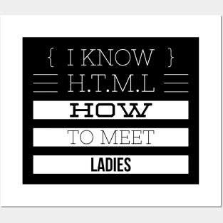 I KNOW H.T.M.L HOW TO MEET LADIES Posters and Art